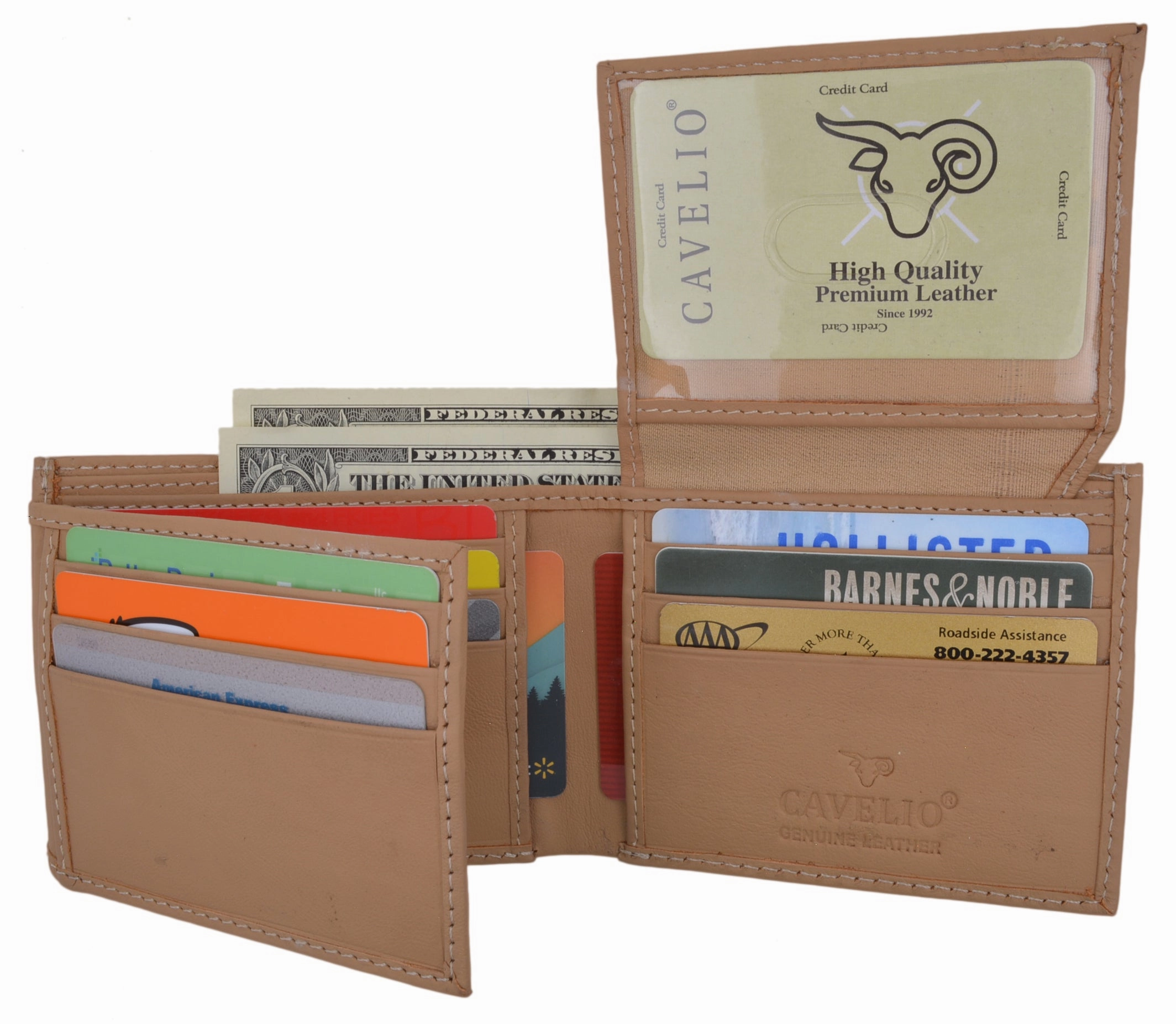 Bifold Mens Genuine Leather Multi-Card Id Holder Wallet By Cavelio Hot Clearance Now Grab It Now
