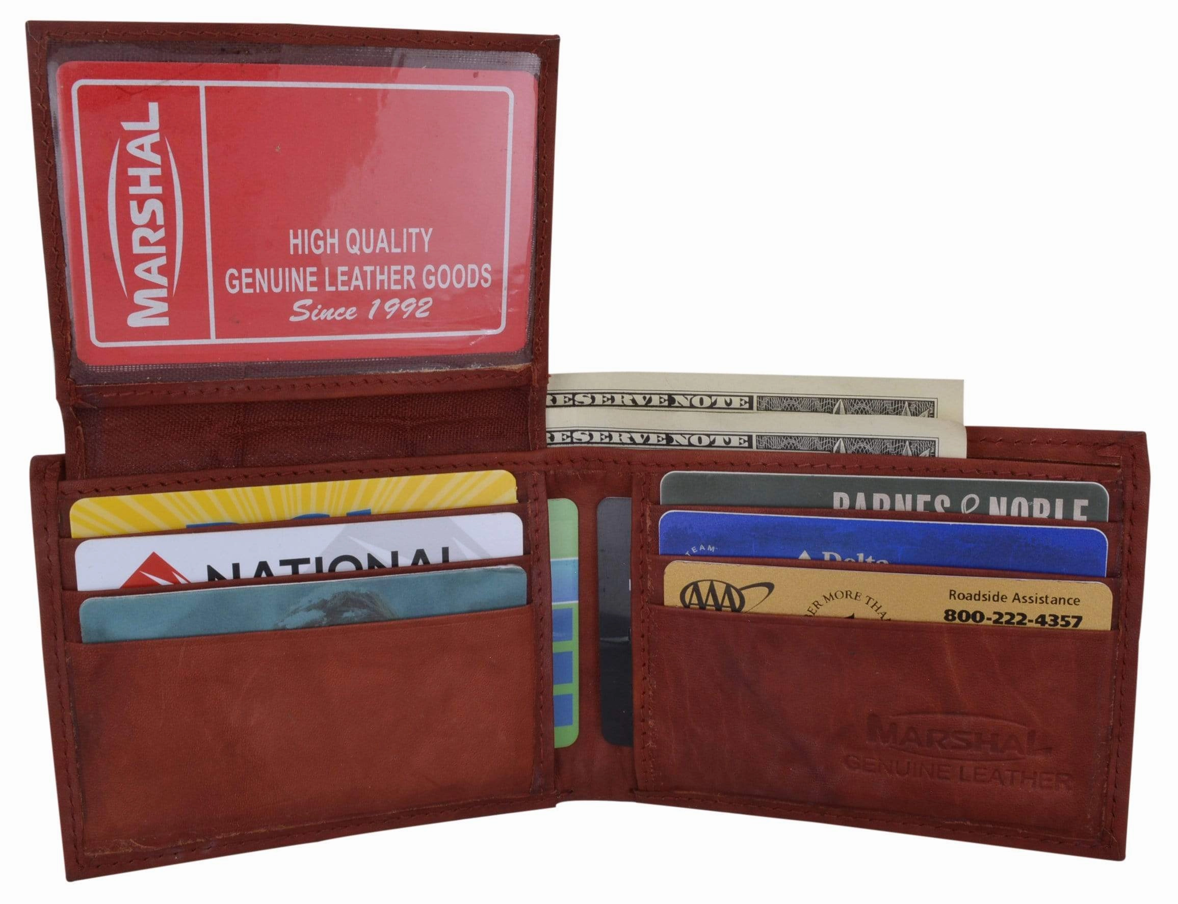 Shop Smart Save MustHave Clearance Bifold Mens Smooth Genuine Leather Flap Up Id Wallet 1153 Cf