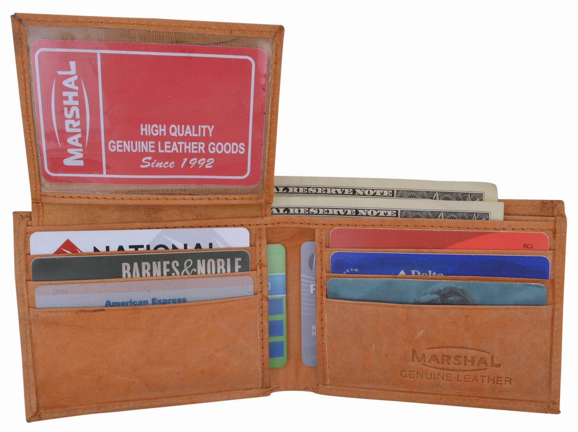 Sweet Deal Inside MustShop Sale Bifold Mens Smooth Genuine Leather Flap Up Id Wallet 1153 Cf