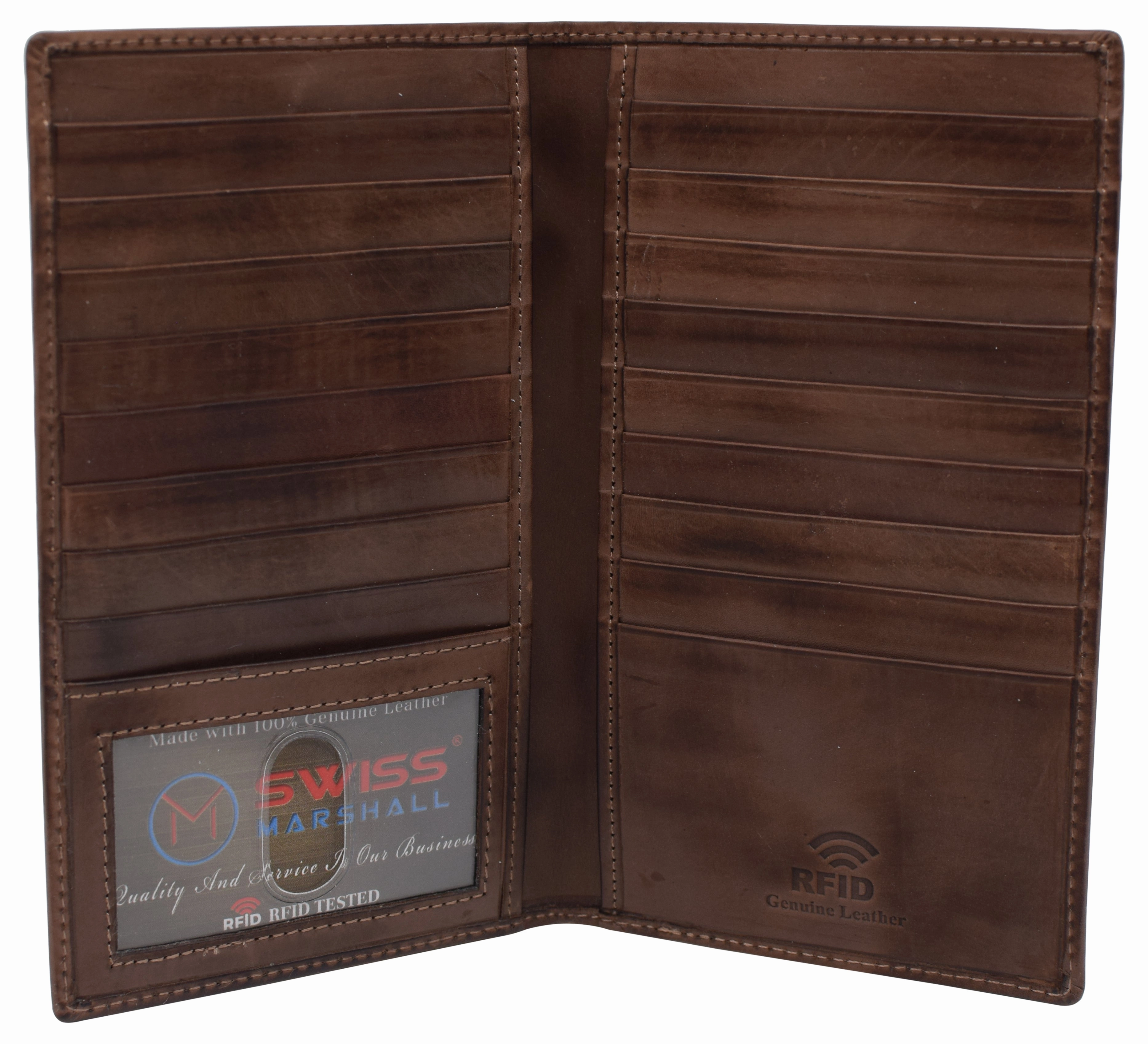 Bifold Rfid Blocking Premium Leather Credit Card Id Holder Long Wallet Mega Hot Offer Flash Deal Alert