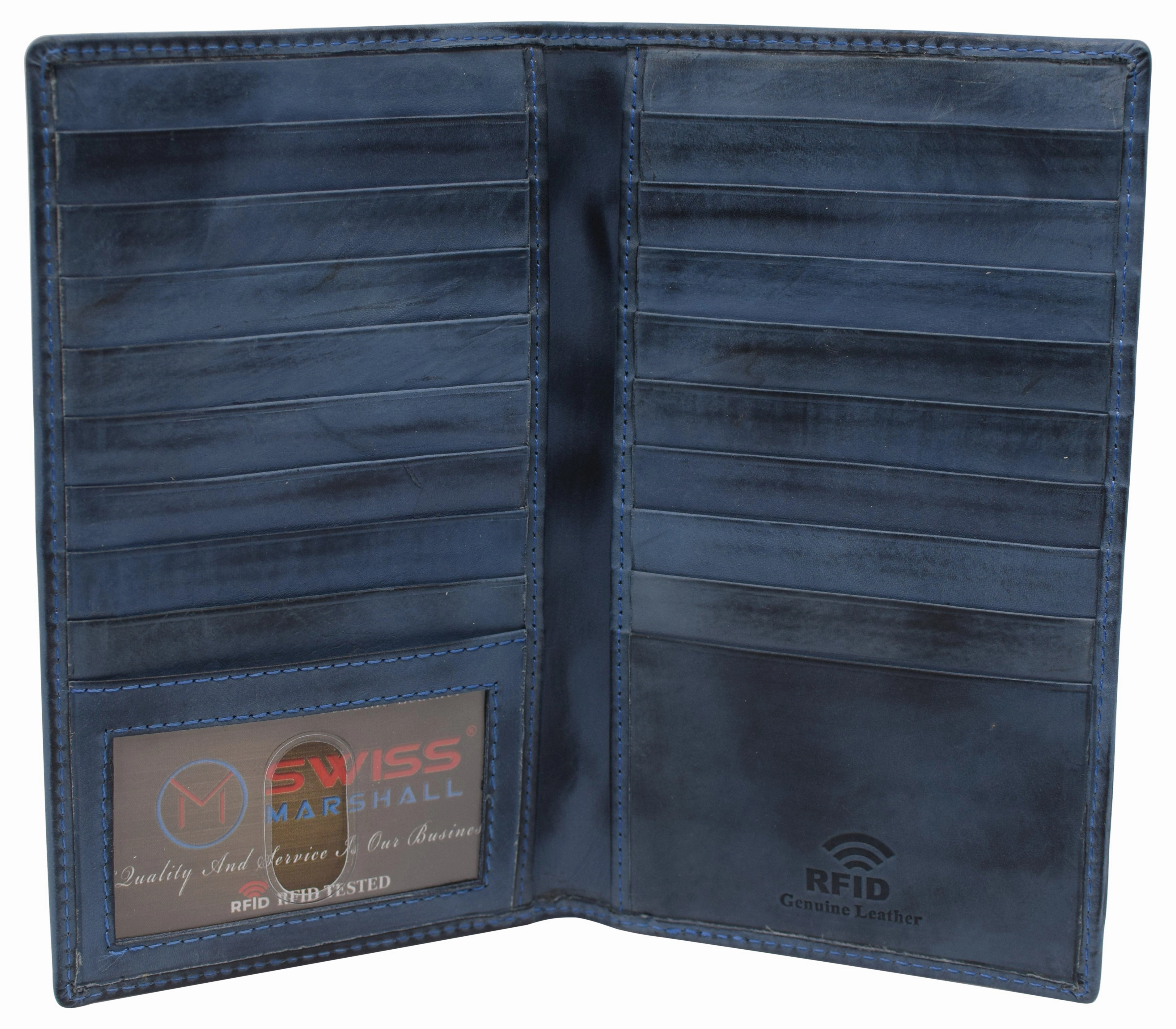 Perfect Gift Sale Bifold Rfid Blocking Premium Leather Credit Card Id Holder Long Wallet