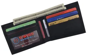 Shop Save Big Men'S Slim Bifold Rfid Blocking Premium Genuine Leather Credit Card Id Wallet By Swiss Marshall