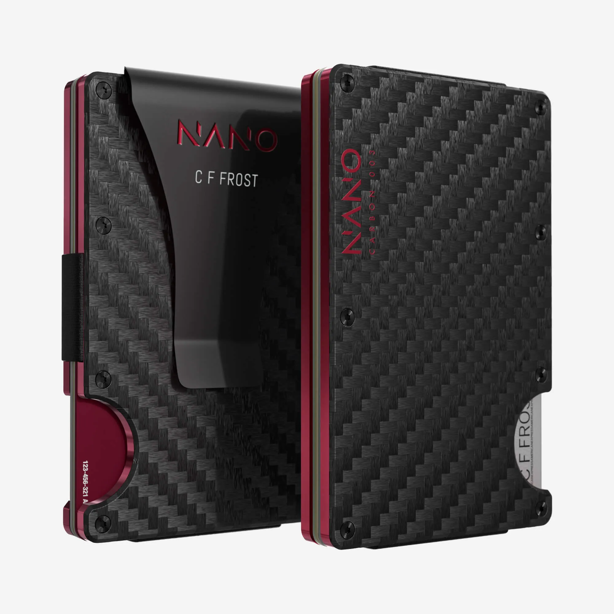 Shop Grab Savings Flash Deal Alert 003 Personalised Money Clip Wallet (Stealth Black/Volcano Red)