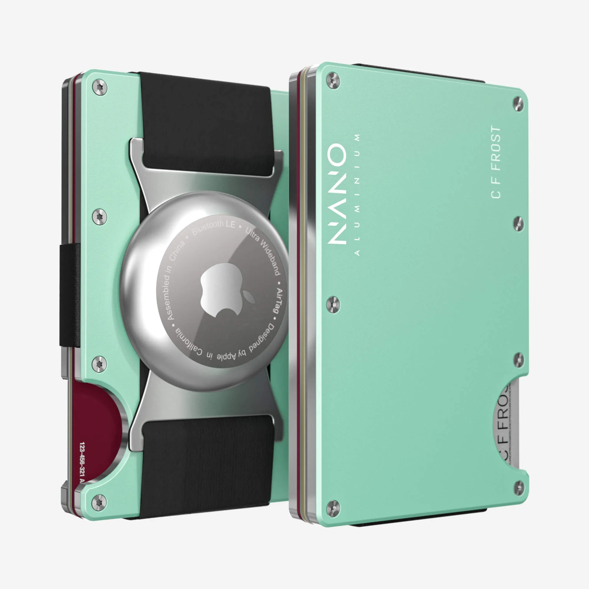 Shop Smart Save Personalised Airtag Cash Strap Wallet (Orchard Mint)