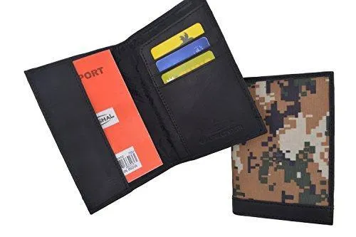 Grab Save Today Passport Organizer Travel Rfid Blocking Protector Credit Card Case Holder Camo Wallet