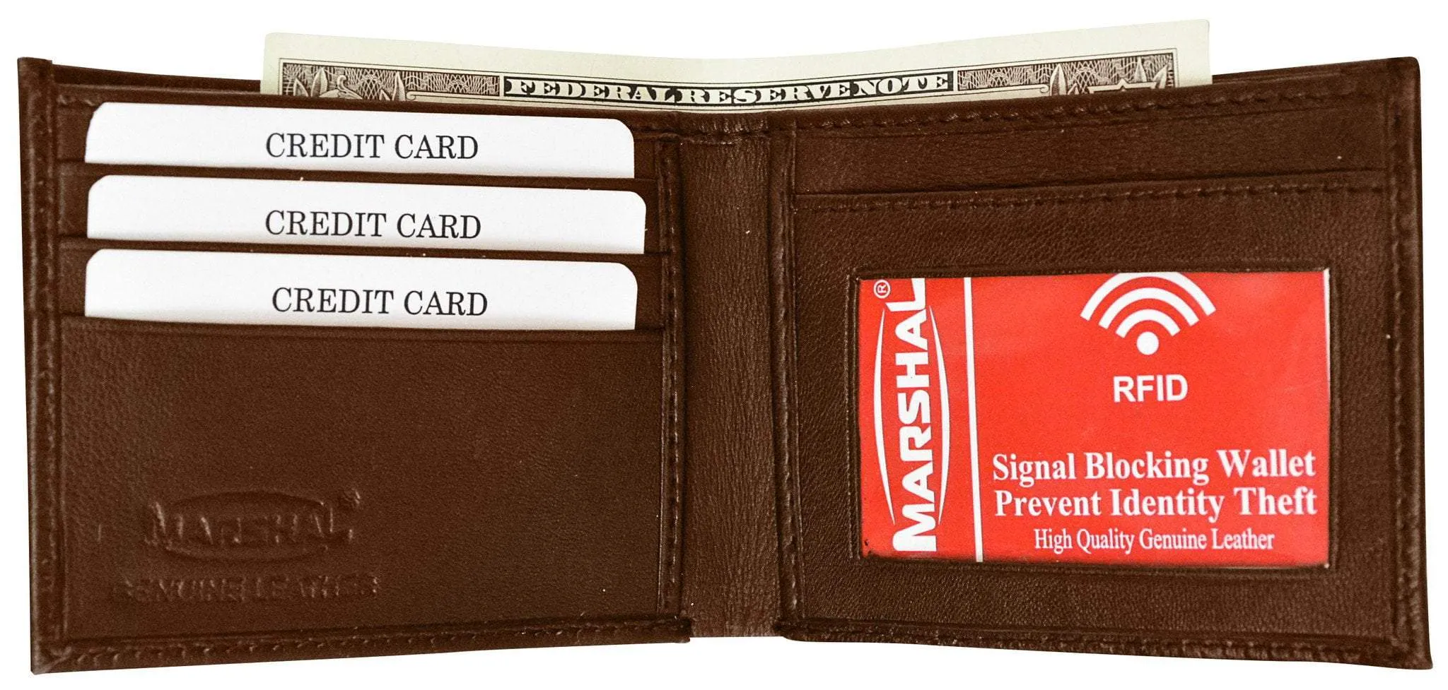 Premium Rfid Blocking Men'S Genuine Lamb Leather Slim Id Card Holder Bifold Wallet Rfid 1160 Box (C) Shop the Savings Now