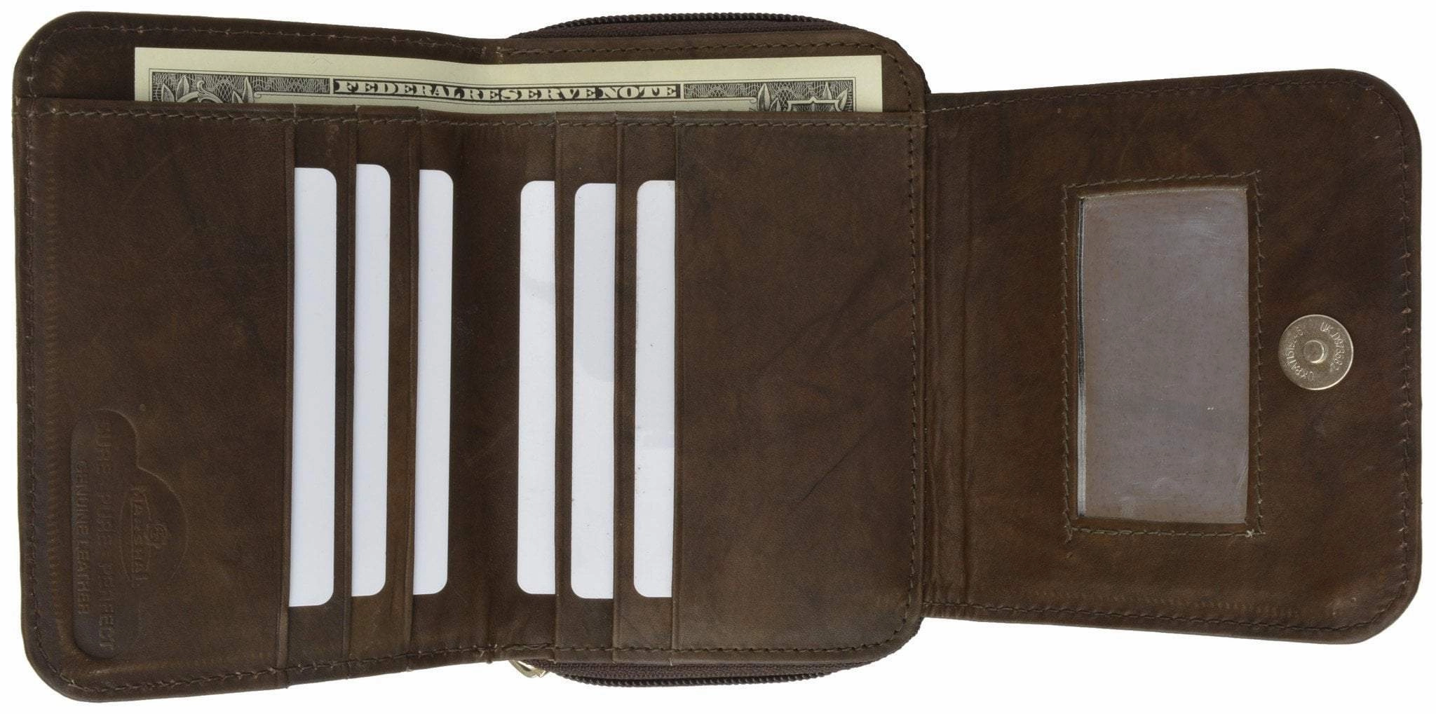 Big Savings Event Womens Genuine Leather Small Id Credit Card Holder Wallet 3506 Cf (C)