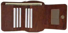 Limited Time Offer Womens Genuine Leather Small Id Credit Card Holder Wallet 3506 Cf (C)