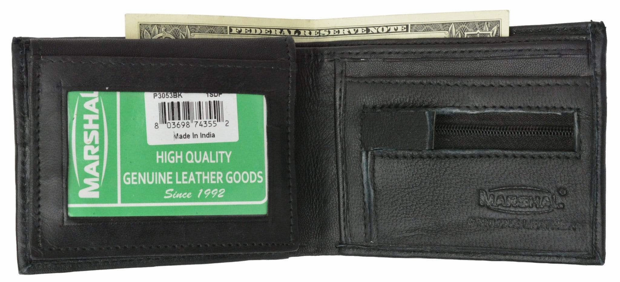 Men'S Bifold Flap Up Premium Leather Zipper Pocket Wallet P 3053 (C) Limited Time Offer
