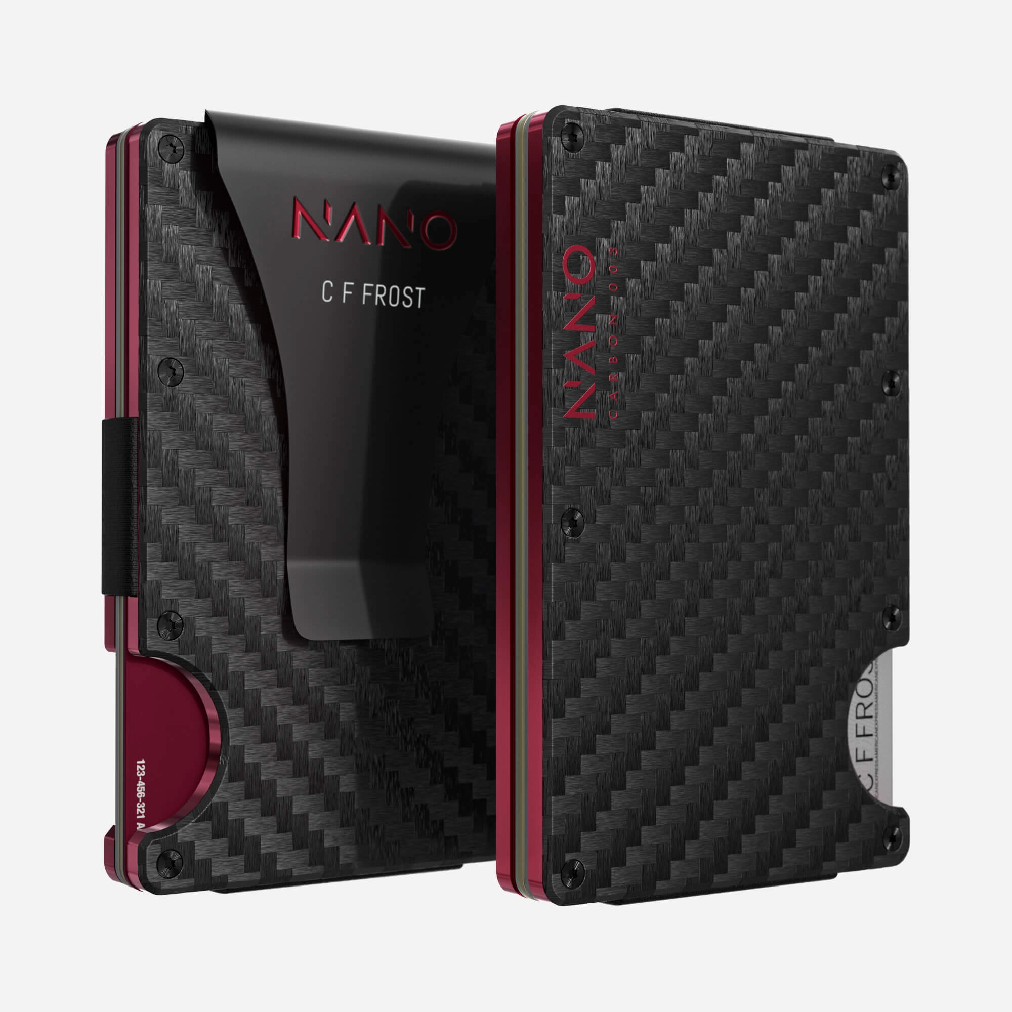 Shop Grab Savings Flash Deal Alert 003 Personalised Money Clip Wallet (Stealth Black/Volcano Red)