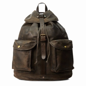 Best Seller Discount Today Only Discount Alert Rrl By Ralph Lauren Leather Rucksack Black Over Brown