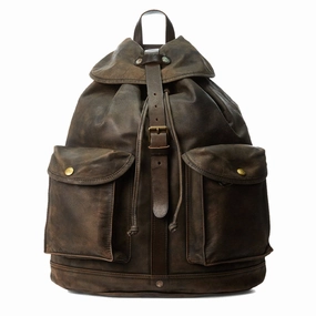 Best Seller Discount Today Only Discount Alert Rrl By Ralph Lauren Leather Rucksack Black Over Brown