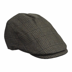 Laksen Mens Tweed Flat Cap  - Willow Tweed Big Hot Sale