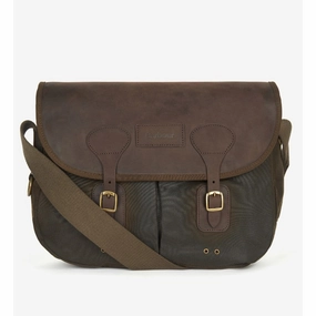 Best Seller Discount Barbour Wax Leather Tarras Bag - Olive
