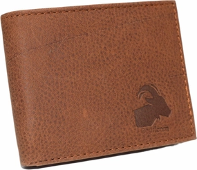 Marshal Capricorn Zodiac Logo Rfid Blocking Real Leather Bifold Trifold Wallet For Men (Bifold) Unmissable Deal Today