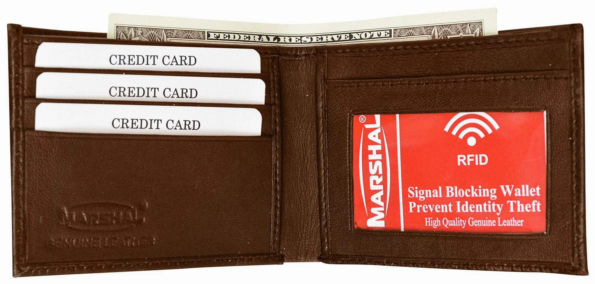 Premium Rfid Blocking Men'S Genuine Lamb Leather Slim Id Card Holder Bifold Wallet Rfid 1160 Box (C) Shop the Savings Now