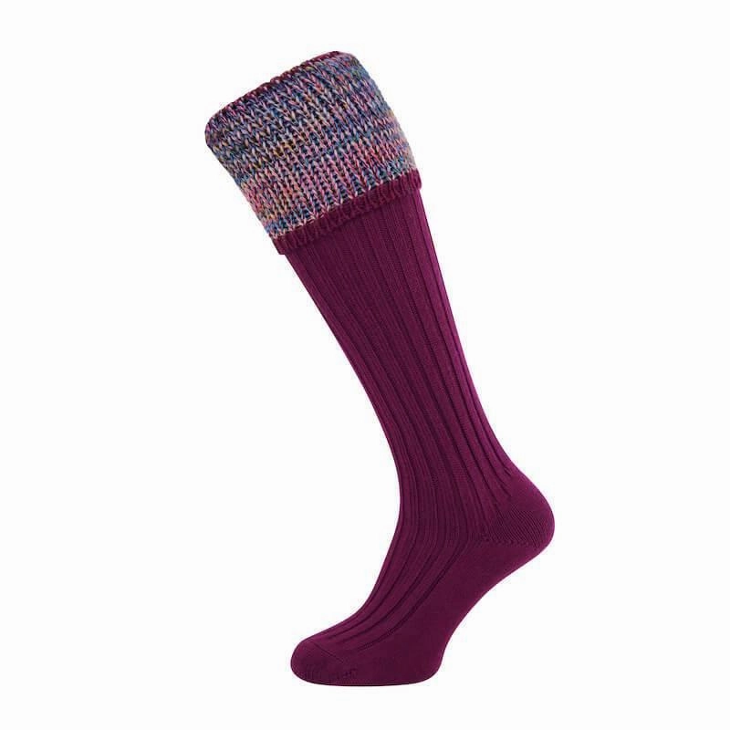 William Powell Katrine Ladies Merino Shooting Socks - Bilberry Big Savings Event