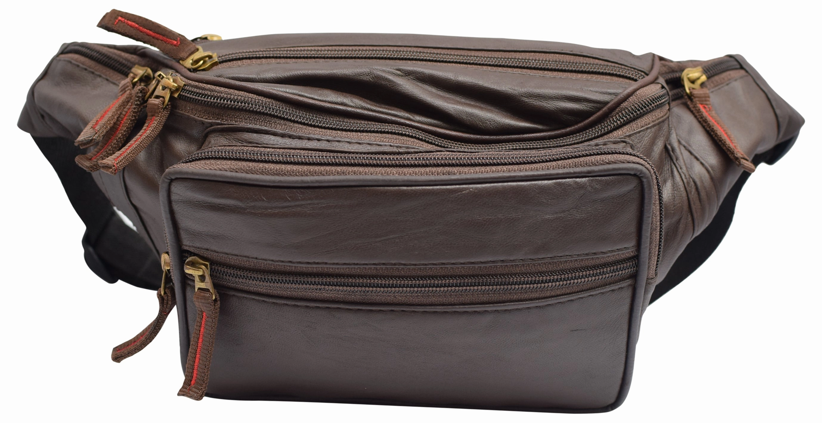 Fanny Pack Genuine Leather Waist Bag For Men Women With Rfid Protected Front Pocket & Multiple Pockets Daily Hot Deal Clearance Sale Now