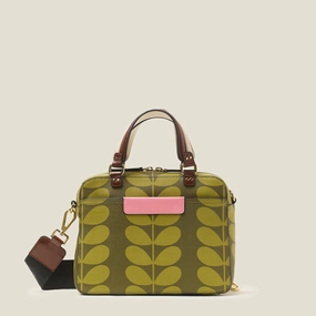 Trending Hot Deal Block Medium Handbag - Solid Stem Olive