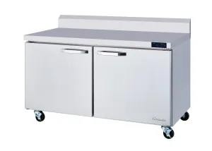 Blue Air - BLUF60-WT-HC, 2 Doors All Stainless Work Top Freezer - 60" wide, 16.5 cu/ft., R-290 Refrigerant