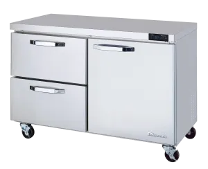 Blue Air - BLUR48-D2L-HC, 2 Drawers 1 Door (R) All Stainless Undercounter Refrigerator - 48" wide, 13 cu/ft., R-290 Refrigerant