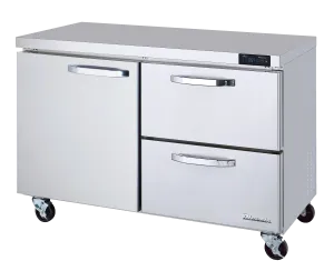 Blue Air - BLUR48-D2R-HC, 2 Drawers 1 Door (L) All Stainless Undercounter Refrigerator - 48" wide, 13 cu/ft., R-290 Refrigerant
