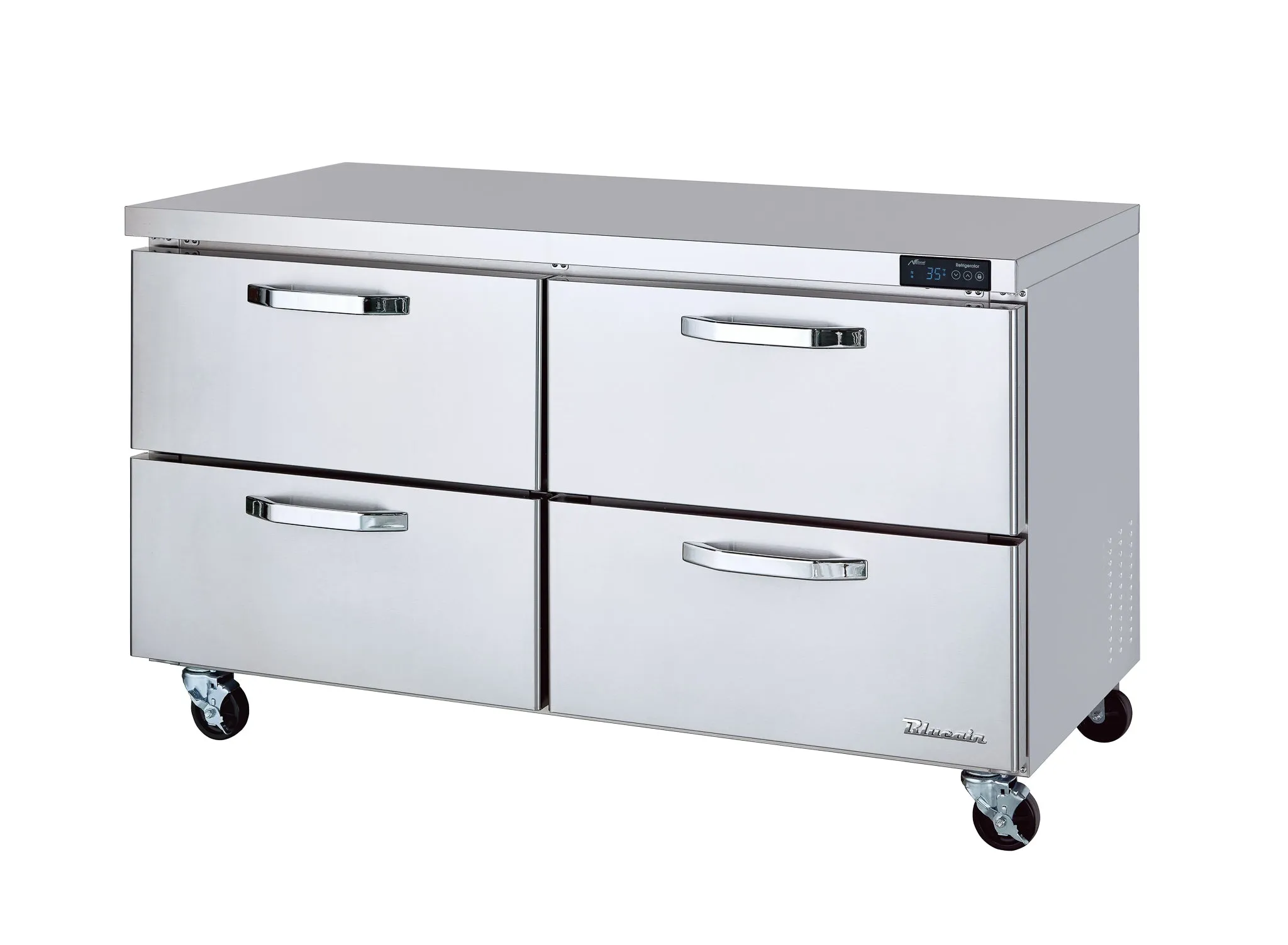 Blue Air - BLUR60-D4-HC, 4 Drawers All Stainless Undercounter Refrigerator - 60" wide, 16.5 cu/ft., R-290 Refrigerant
