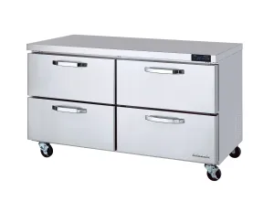 Blue Air - BLUR60-D4-HC, 4 Drawers All Stainless Undercounter Refrigerator - 60" wide, 16.5 cu/ft., R-290 Refrigerant