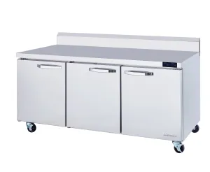 Blue Air - BLUR72-WT-HC, 3 Doors All Stainless Work Top Refrigerator - 72" wide, 20 cu/ft., R-290 Refrigerant