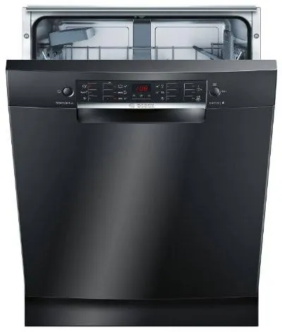 BOSCH Dishwasher Black, 13 Sets, 6 Programs, 3 Sprays, A  , 3 racks, 60 cm