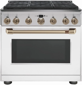 Cafe C2Y366P4MW2 Caf 36" Dual-Fuel Professional Range With 6 Burners (Natural Gas)