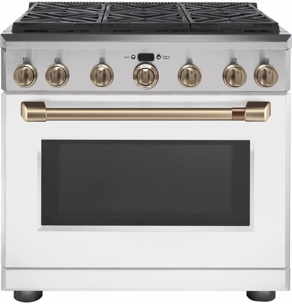 Cafe C2Y366P4MW2 Caf 36" Dual-Fuel Professional Range With 6 Burners (Natural Gas)