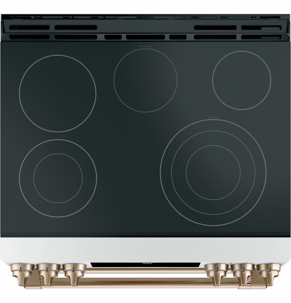 Cafe CES750P4MW2 Caf 30" Smart Slide-In, Front-Control, Radiant And Convection Double-Oven Range