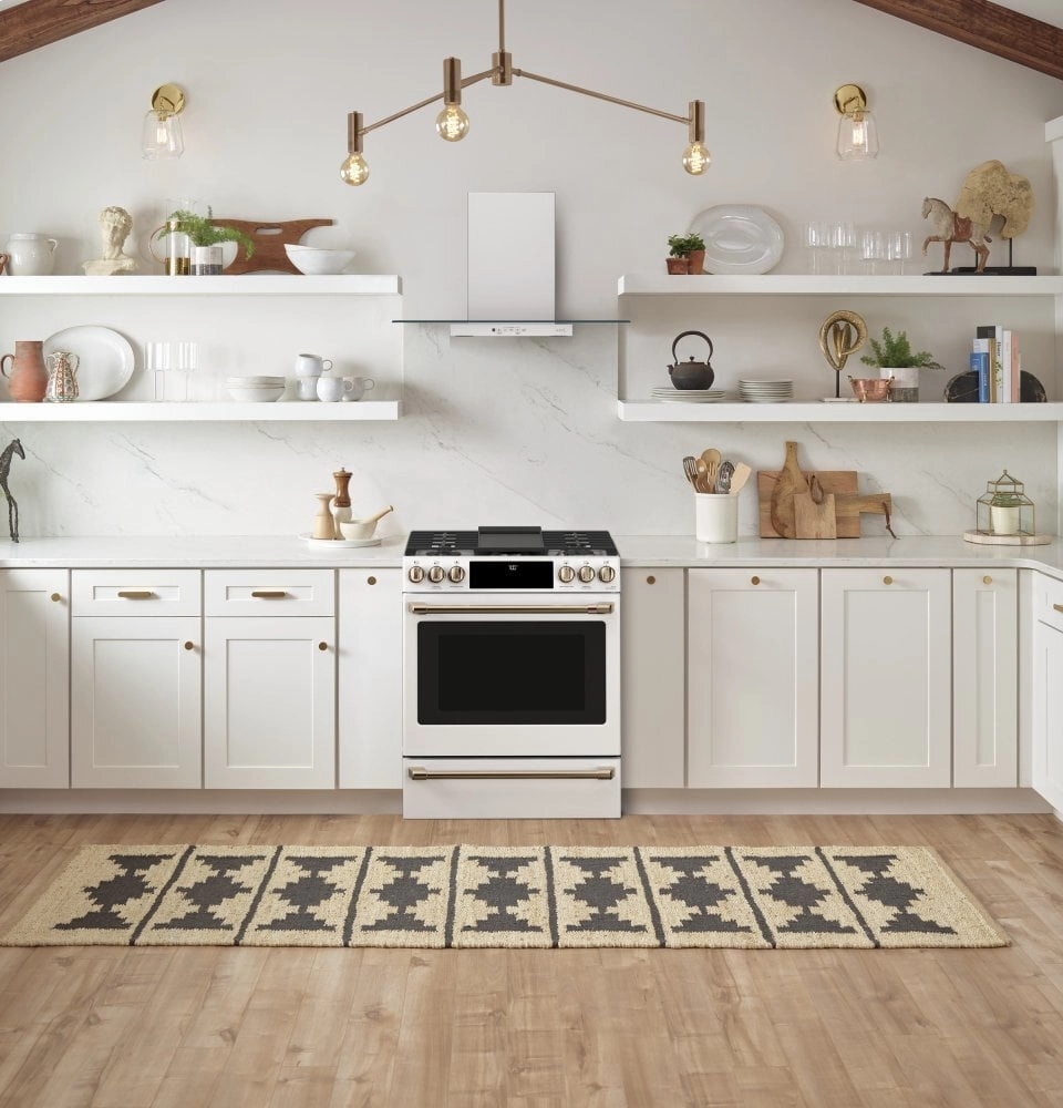 Cafe CGS700P4MW2 Caf 30" Smart Slide-In, Front-Control, Gas Range With Convection Oven