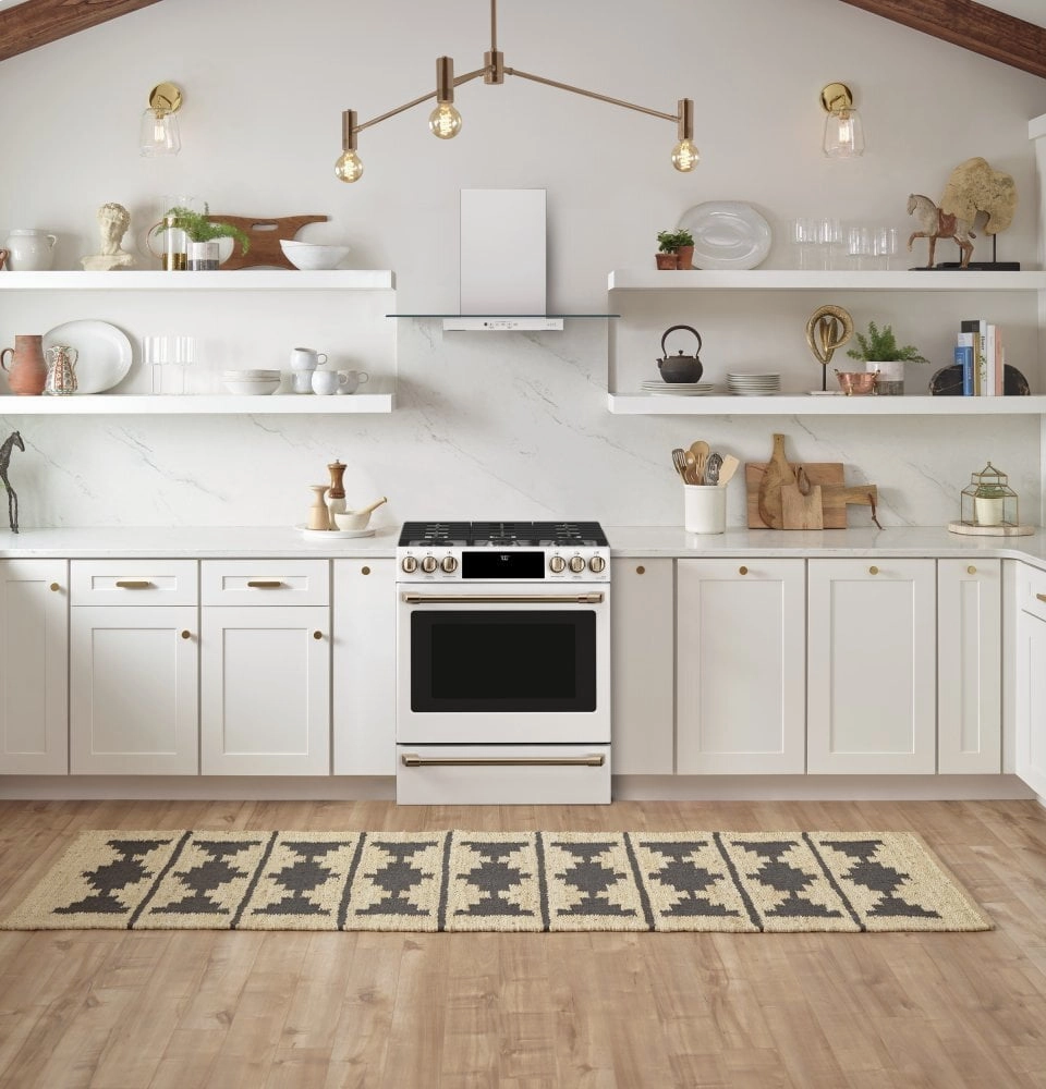 Cafe CGS700P4MW2 Caf 30" Smart Slide-In, Front-Control, Gas Range With Convection Oven