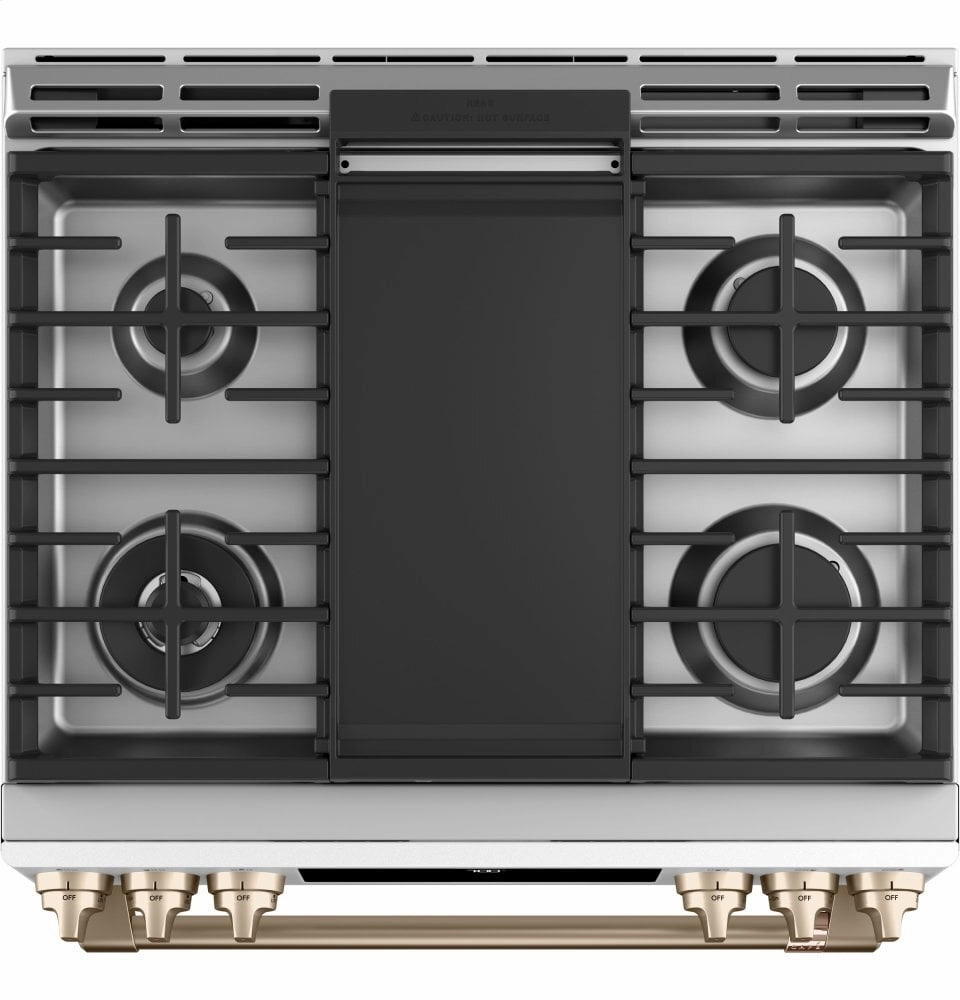 Cafe CGS700P4MW2 Caf 30" Smart Slide-In, Front-Control, Gas Range With Convection Oven
