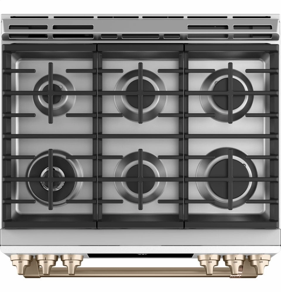 Cafe CGS700P4MW2 Caf 30" Smart Slide-In, Front-Control, Gas Range With Convection Oven