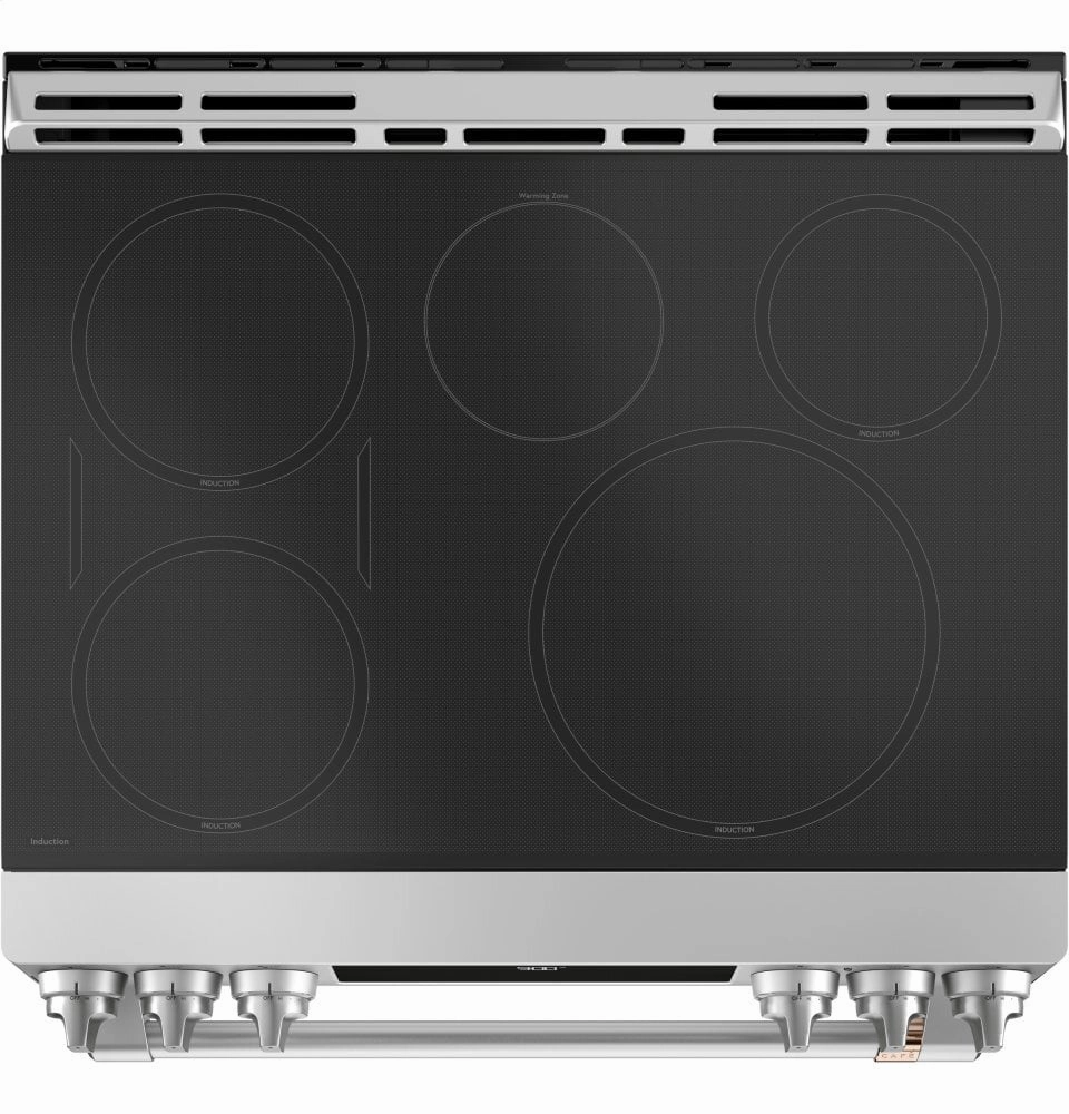 Cafe CHS900P2MS1 Caf 30" Smart Slide-In, Front-Control, Induction And Convection Range With Warming Drawer