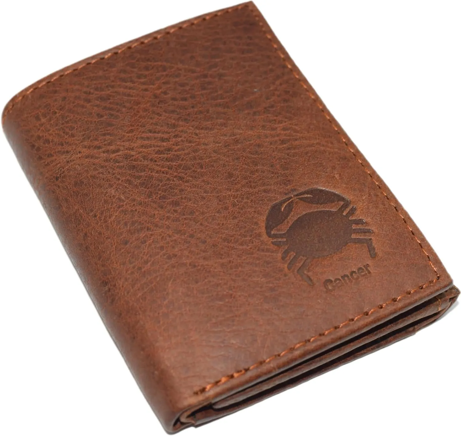 Best Deal Today Cancer Men'S Rfid Blocking Real Leather Bifold Trifold Zodiac Sign Wallet (Trifold)