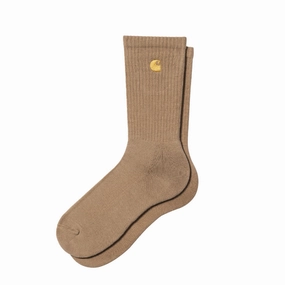 Hot Clearance Now Carhartt Wip Chase Socks Peanut / Gold