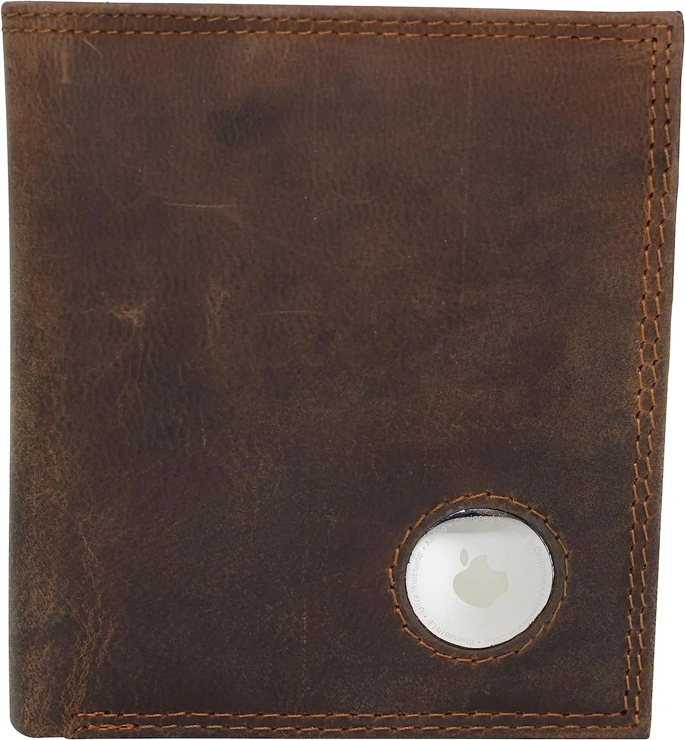 Dont Miss Hot Deals Cazoro Airtag Wallet For Men - Rfid Blocking Vintage Leather Slim Hipster Bifold Wallet With Air Tag Holder (Brown)