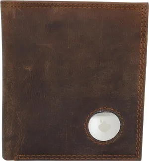Dont Miss Hot Deals Cazoro Airtag Wallet For Men - Rfid Blocking Vintage Leather Slim Hipster Bifold Wallet With Air Tag Holder (Brown)