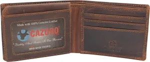 Exclusive Deal Inside Cazoro Wallet For Mens Vintage Leather Rfid Blocking Classic Bifold Wallet For Men Gift Box (Design)