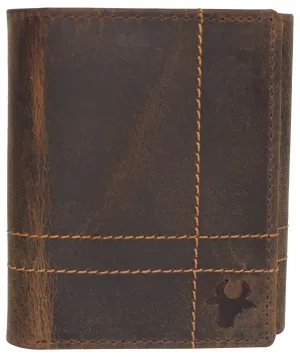 Dont Wait Save Today Cazoro Wallets For Men Vintage Leather Rfid Blocking Slim Trifold Men'S Wallet With Box
