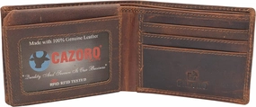 Exclusive Deal Inside Cazoro Wallet For Mens Vintage Leather Rfid Blocking Classic Bifold Wallet For Men Gift Box (Design)