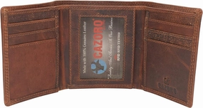 Cazoro Wallets For Men Rfid Blocking Slim Trifold Vintage Leather Men'S Wallet With Box (Burgundy) Shop Todays Picks Price Drop Frenzy