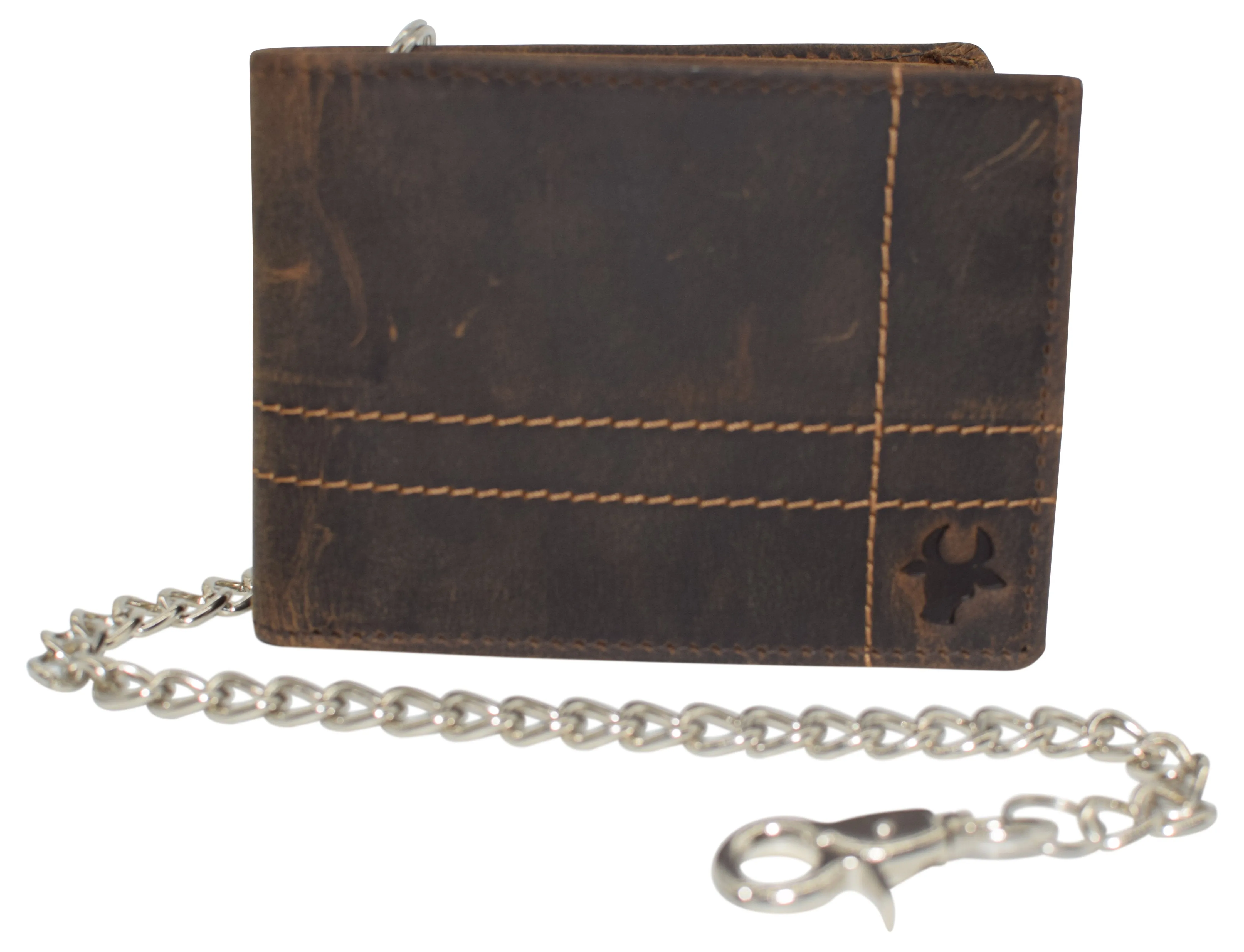 Chain Wallets For Men, Rfid Blocking Vintage Leather Bifold Wallet With Sturdy Chain Today Only Special