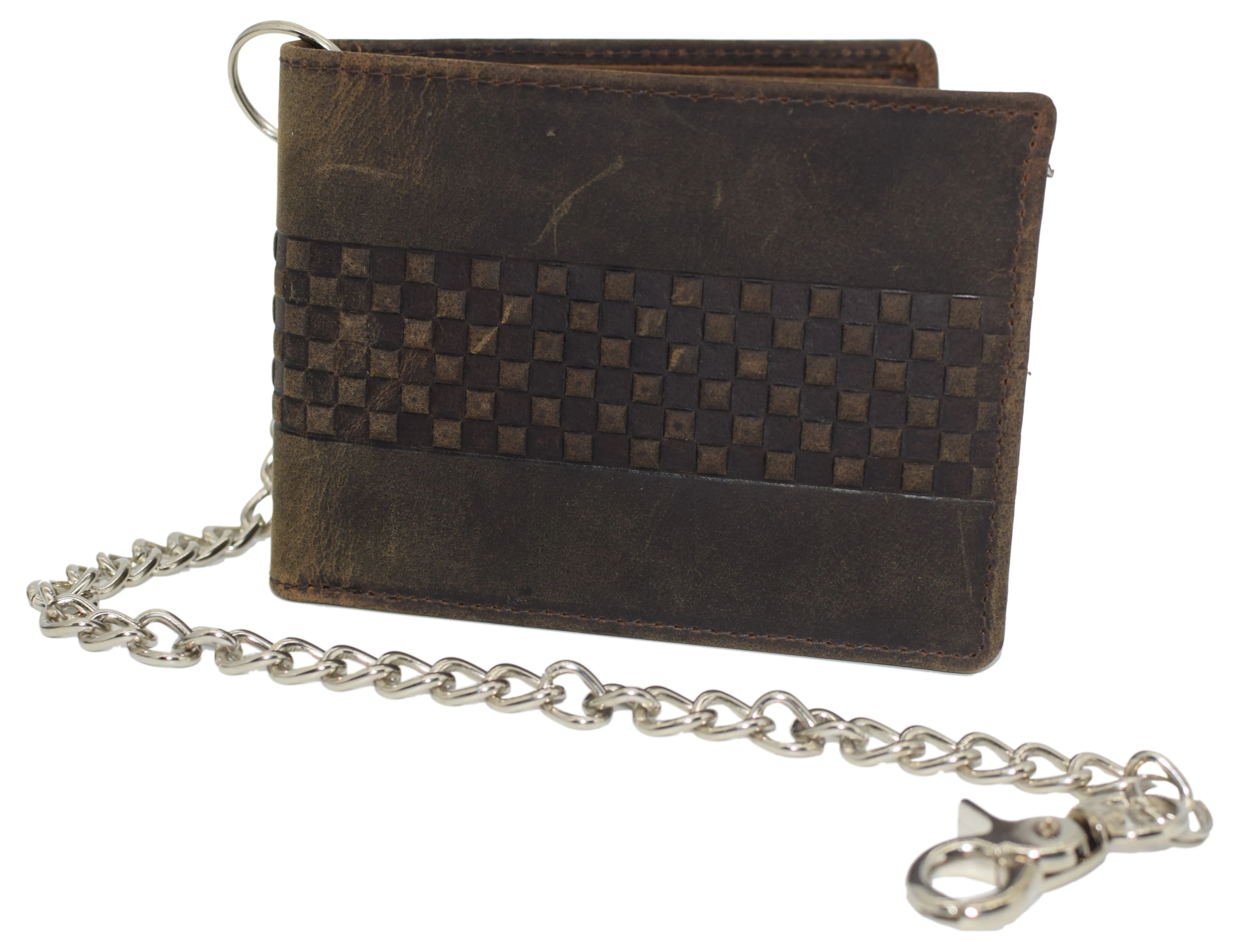 Chain Wallets For Men, Rfid Blocking Vintage Leather Bifold Wallet With Sturdy Chain Exclusive Online Offer