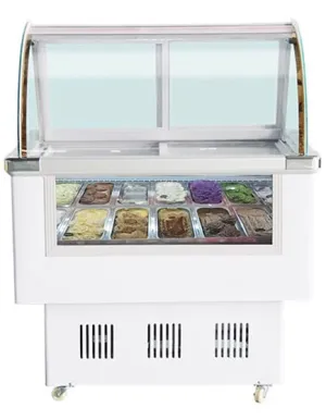 Chef AAA - 1.2BDQ, Commercial 46" 12 Pan Gelato Display Freezer Case