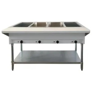 Chef AAA - FW-CN-0004-DH, Commercial 58" Electric Steam Table with 4 Pan Size Tray